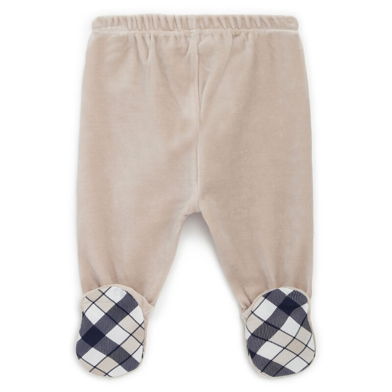 Boys Medium Natural Printed Smock with Legging image number 3